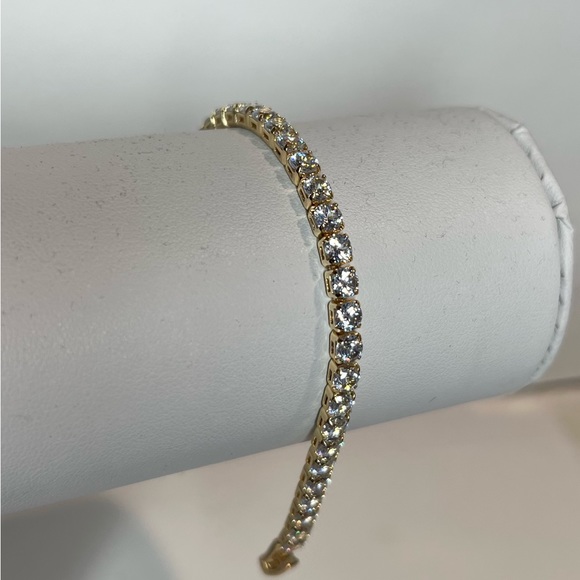 independent Jewelry - 14k gold filled thin tennis bracelet